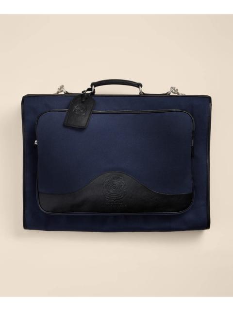 Brooks Brothers Ghurka Packet No. 83 Leather & Cotton Canvas Tri-Fold Garment Bag