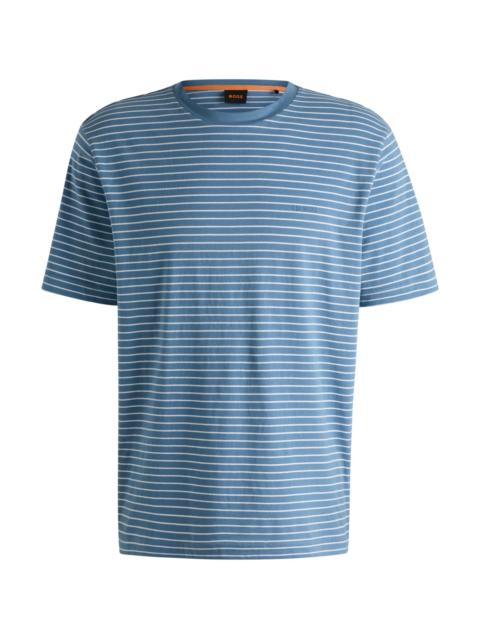 BOSS RELAXED-FIT T-SHIRT IN COTTON WITH HORIZONTAL STRIPES