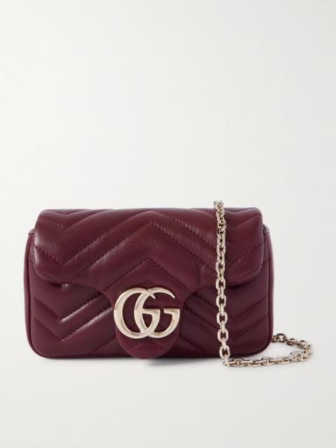 GUCCI Gg Marmont Mini Matelassé Leather Shoulder Bag