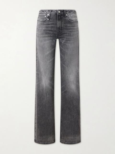 R13 Effie mid-rise straight-leg jeans Black
