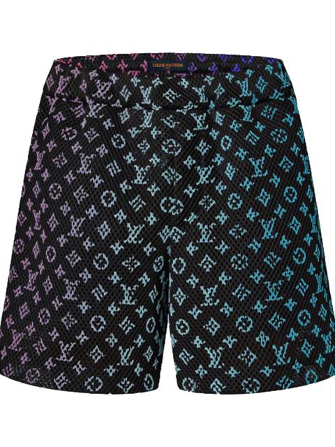 Louis Vuitton LV Gradient Monogram Mesh Shorts "Black Multi" 1A9V7S