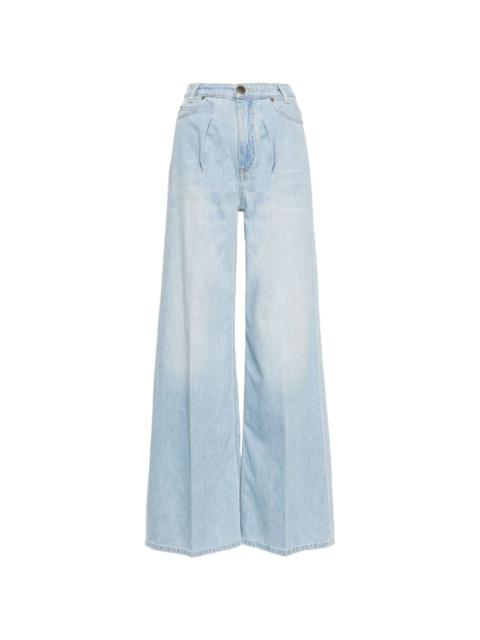 mid-rise wide-leg jeans