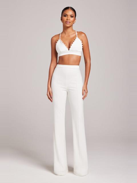 NADINE MERABI Charlotte White Bra Top
