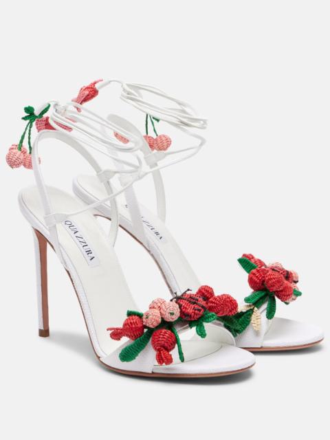 AQUAZZURA Botanica raffia slingback sandals