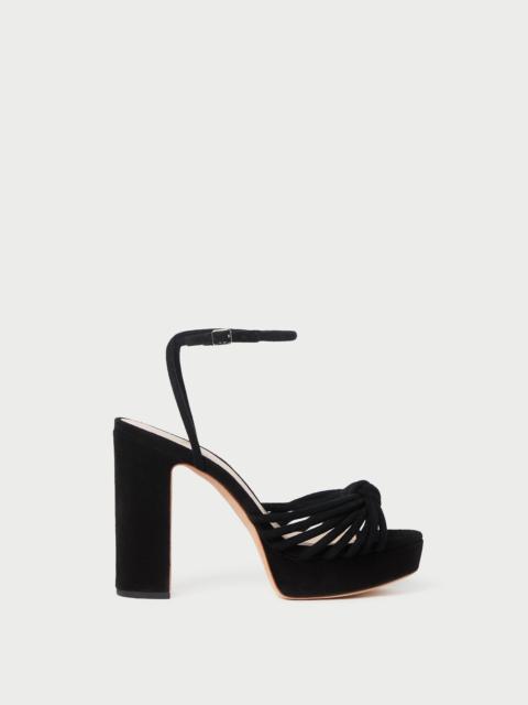 LOEFFLER RANDALL Rivka Black Suede Platform Sandal