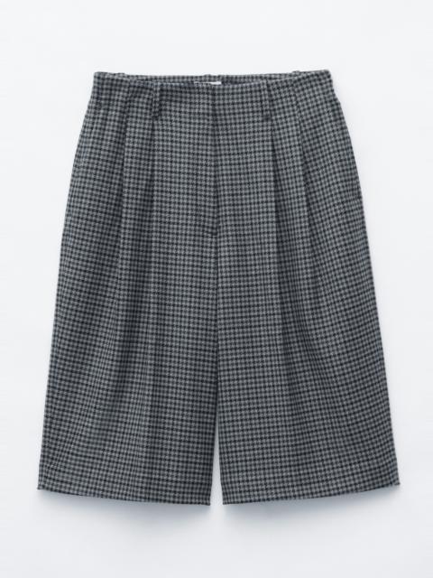 & Other Stories High Waist Houndstooth Shorts