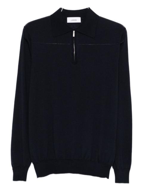 LARDINI zip-fastening polo shirt
