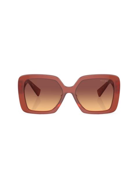 Miu Miu logo-plaque square-frame sunglasses