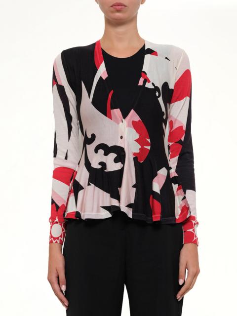 Alexander McQueen Knit Cardigan in Black/White