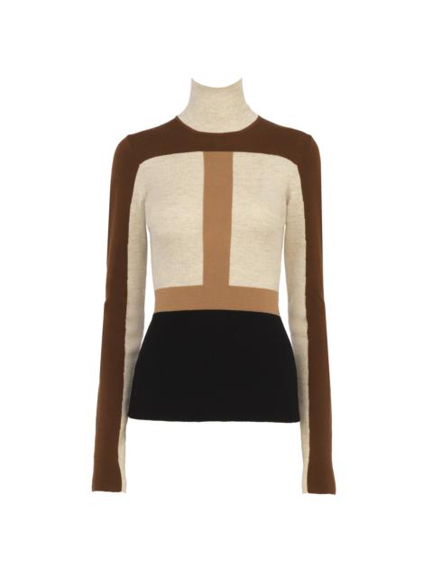 Chloé FITTED HIGH-NECK SWEATER