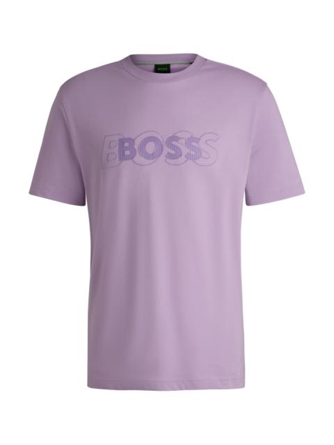 COTTON-JERSEY T-SHIRT WITH DOUBLE LOGO ARTWORK