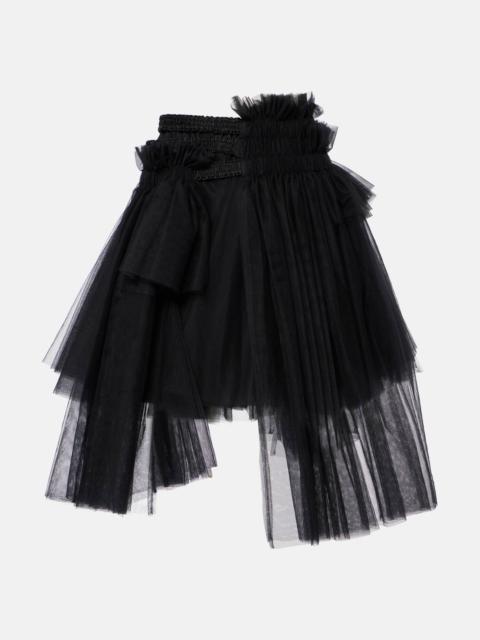 Noir Kei Ninomiya Mesh midi skirt
