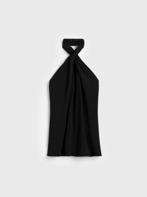 TOTEME Twisted jersey halter top black