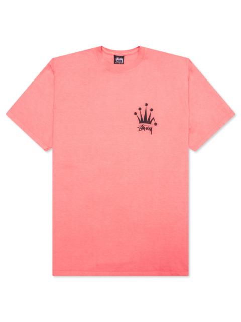Stüssy REGAL CROWN PIGMENT DYED TEE - CORAL