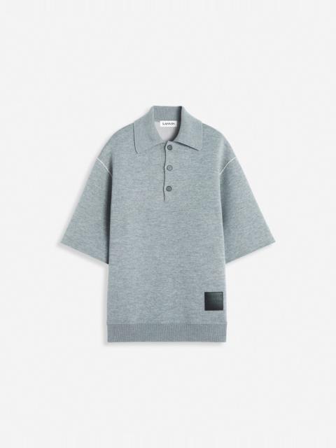 Lanvin OVERSIZED WOOL POLO SHIRT