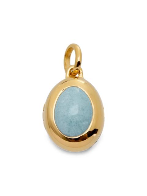 MONICA VINADER March Birthstone aquamarine locket