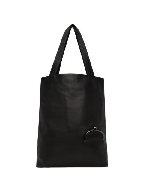 Yohji Yamamoto Black Clasp Tote