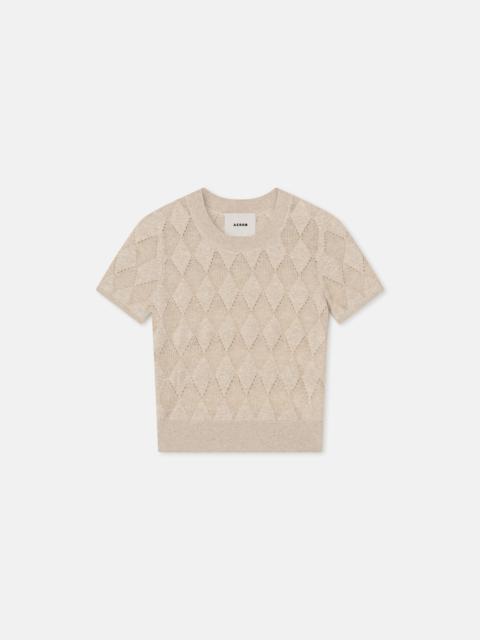 AERON SONIA
Diamond knit short sleeved top