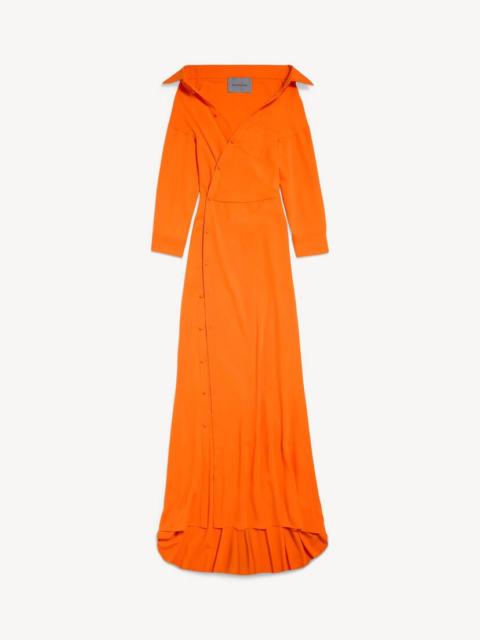 BALENCIAGA Women's Off-shoulder Dress in Orange