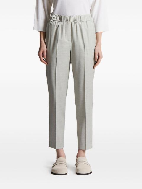 PESERICO elastic-waistband side-stripe trousers