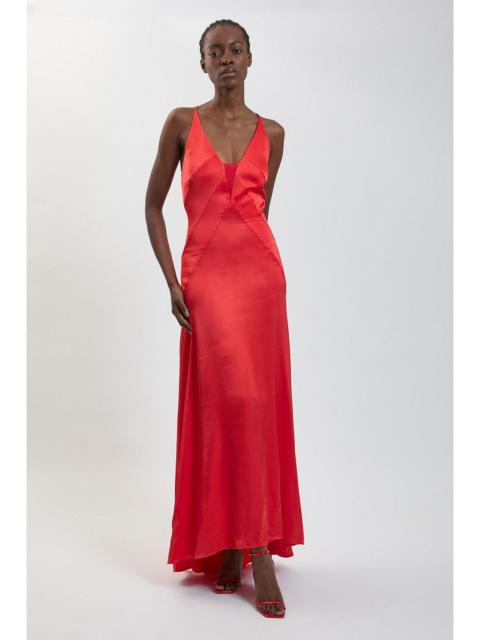 KAREN MILLEN Viscose Satin Cami Slip Midi Dress