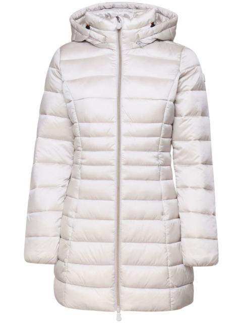 Save The Duck logo-patch padded coat