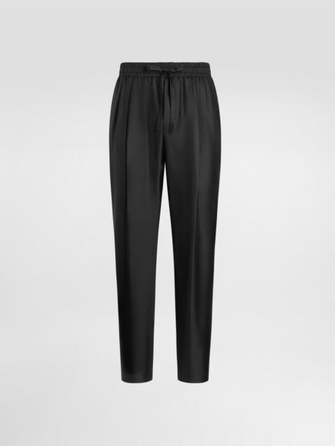 Dolce & Gabbana Silk twill jogging trousers