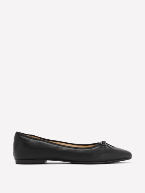 BODEN Point Flexi Sole Flats-Black Tumble Leather