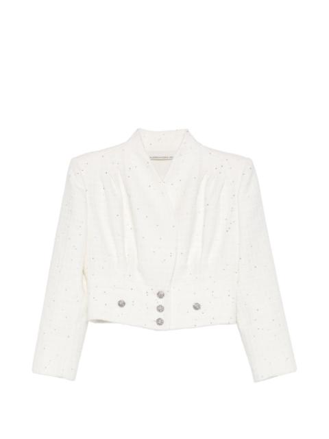 Alessandra Rich embellished-button cropped jacket