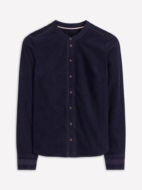 BODEN Victoria Cord Shirt-Navy
