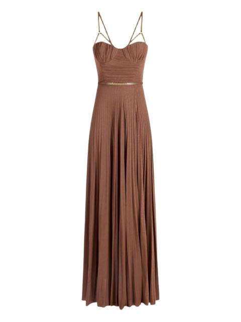ELISABETTA FRANCHI sweetheart-neckline pleated gown