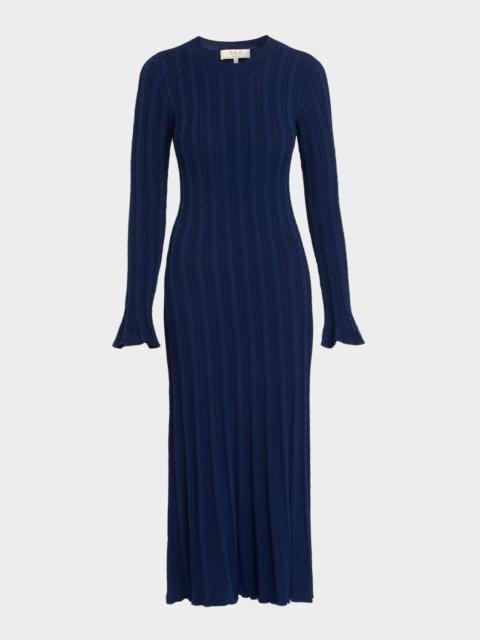Alice + Olivia Rhea Cable-Knit Midi Dress