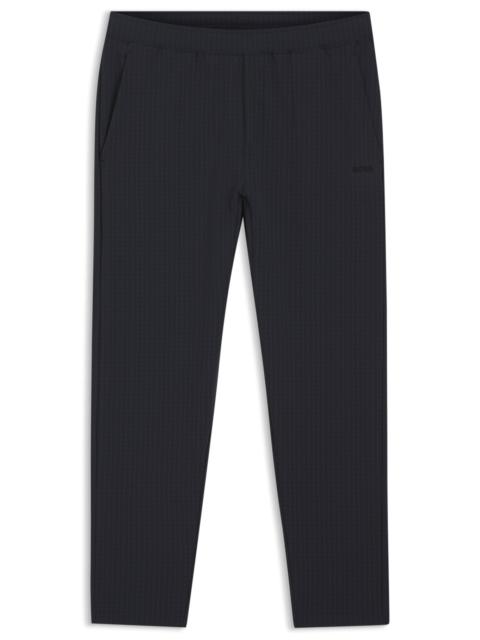 BOSS ZIP-FRAME TRACKSUIT BOTTOMS IN WAFFLE FABRIC