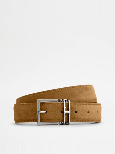Tod's ADJUSTABLE AND REVERSIBLE BELT IN LEATHER - BROWN, BLACK