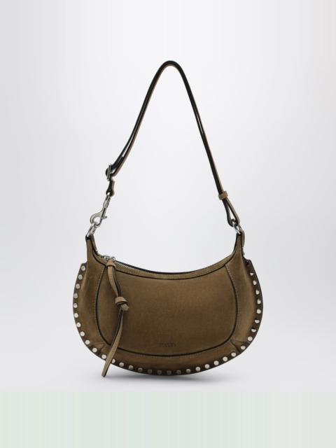 Isabel Marant Oskan Moon shoulder bag in taupe suede