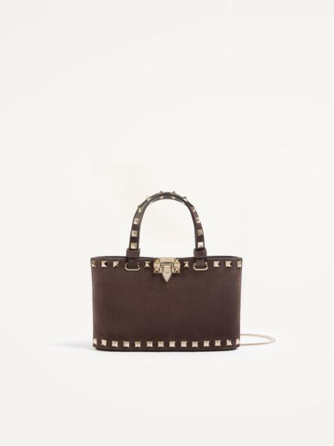 Valentino ROCKSTUD MINI SUEDE SHOPPING BAG