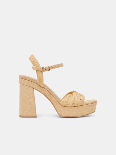 dolce vita TINAYA HEELS LT NATURAL RAFFIA