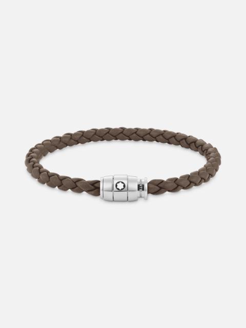 Montblanc Bracelet Steel 3 rings Meisterstück collection in mastic leather