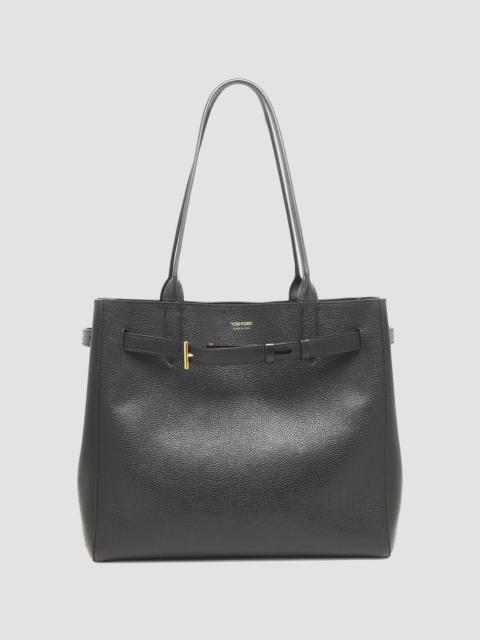 TOM FORD Women's Audrey Medium Grained Leather Tote Bag - Black