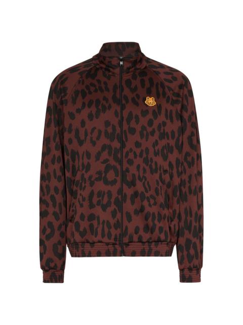 leopard print track jacket