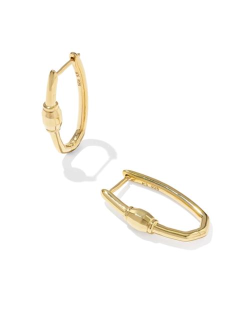 KENDRA SCOTT Large Bristol 18k Gold Vermeil Hoop Earrings