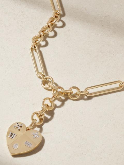 FOUNDRAE L’eternelle Chanson 18-karat gold diamond necklace Gold
