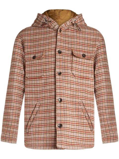 Etro tartan-check hooded shirt jacket