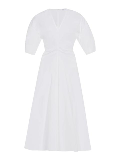 ROSETTA GETTY Stretch-Cotton Poplin Dress white