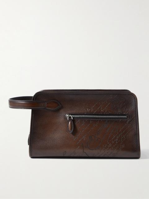 Berluti Morning Debossed Full-Grain Venezia Leather Wash Bag