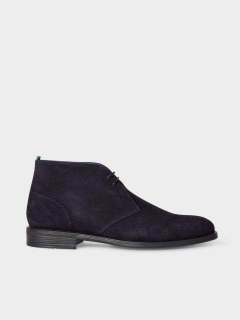 Paul Smith Navy 'Drummond' Suede Boots