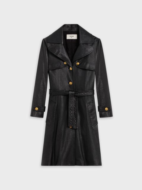 CELINE TRENCH COAT IN SUPPLE LAMBSKIN LEATHER
