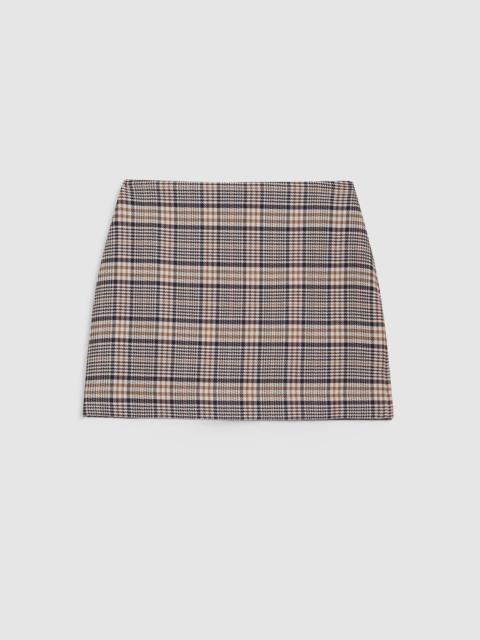 ANINE BING Tierra Skirt - Beige And Navy Checks