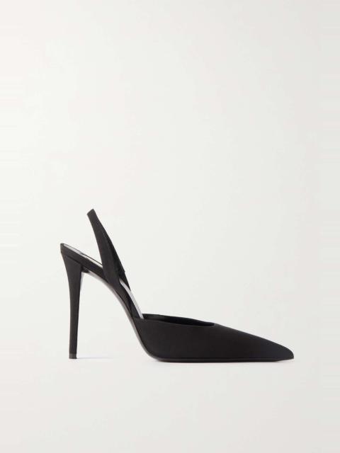 SAINT LAURENT Tabou grosgrain slingback pumps