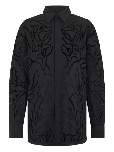 Valentino floral cut-out shirt  jacket